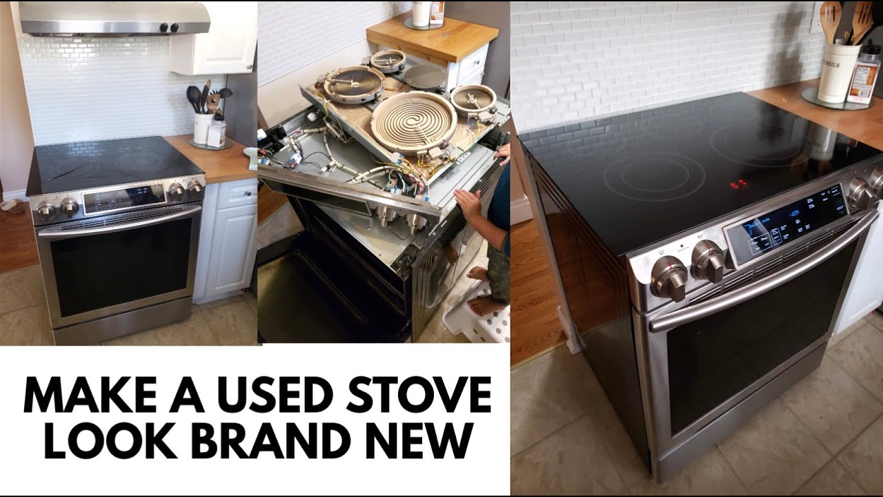 MAKE A USED STOVE LOOK NEW | Replacing a Glass cooktop
