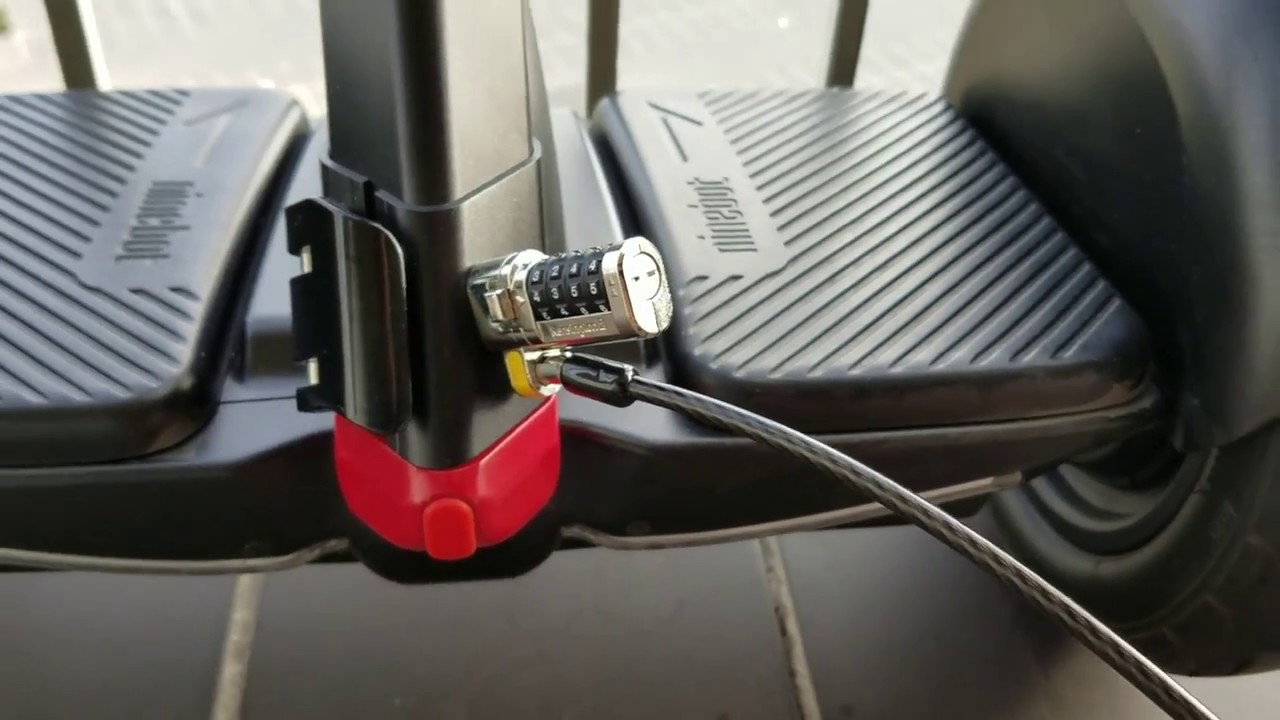 Install a Kensington ClickSafe Laptop Lock onto your Segway Ninebot Minipro