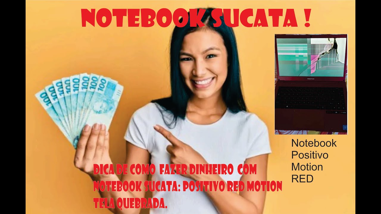 Jobnots_ Notebook sucata com tela quebrada, Como fazer dinheiro