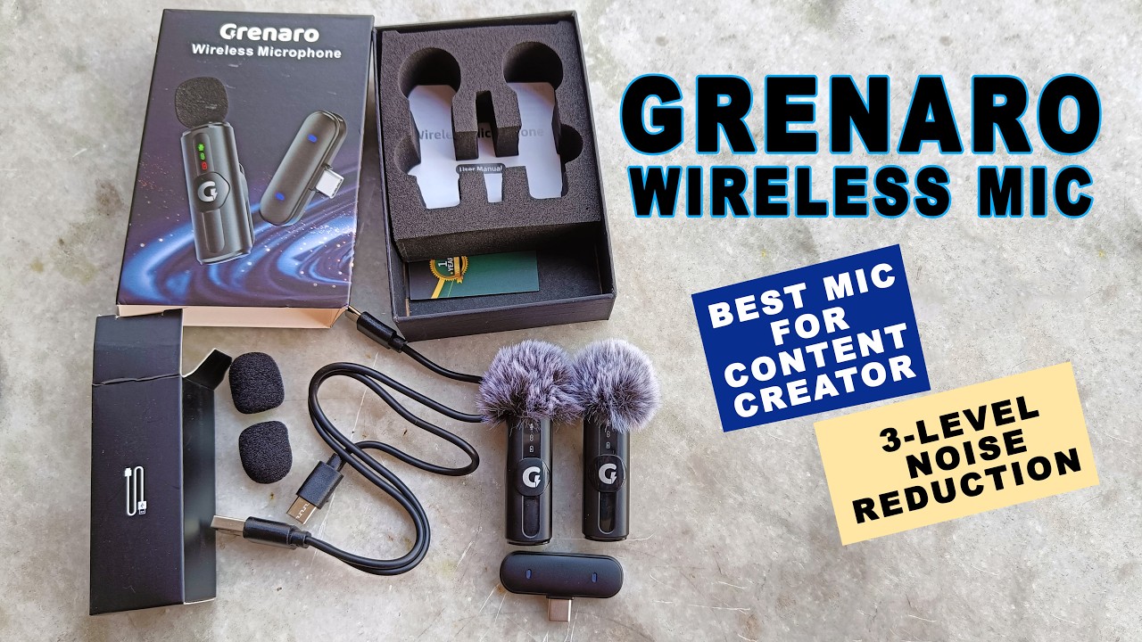 Grenaro Wireless Mic | 3 Level Adjustable Noise Reduction | Best Budget Mic Full Review