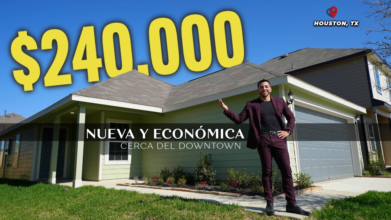 ¡POR DEBAJO DE $240K!😱 La casa Nueva MÁS BARATA de Houston, TX a minutos del Downtown