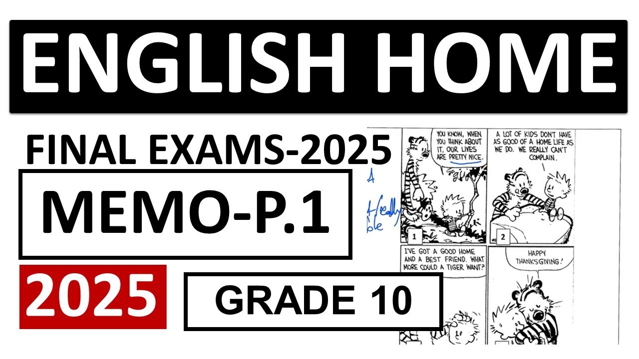 MEMO ENGLISH HOME LANGUAGE GRADE 10 TERM 4 EXAMS END OF YEAR EXAM  MEMO THUNDEREDUC NOVEMBER EXAMS