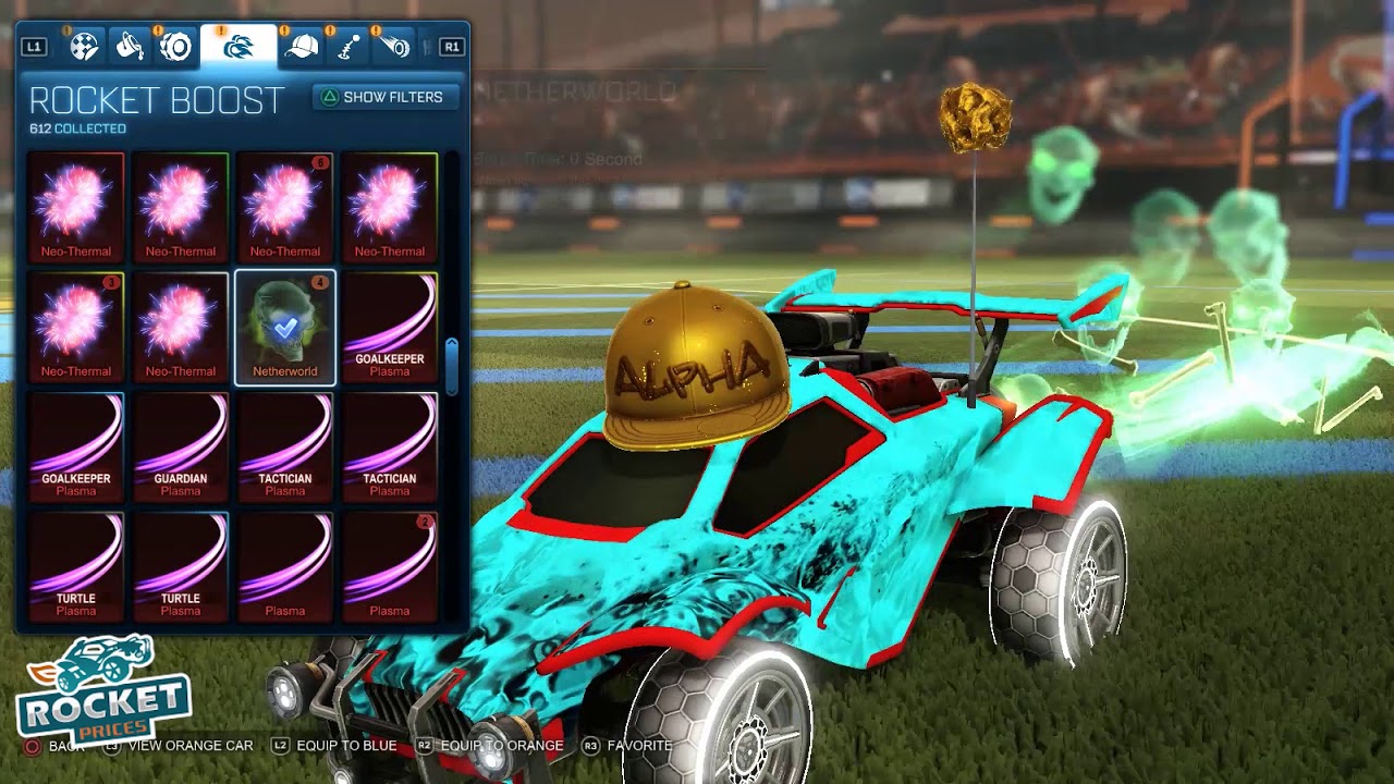 All Rocket League Tradable Trails Show - RocketPrices.com Support