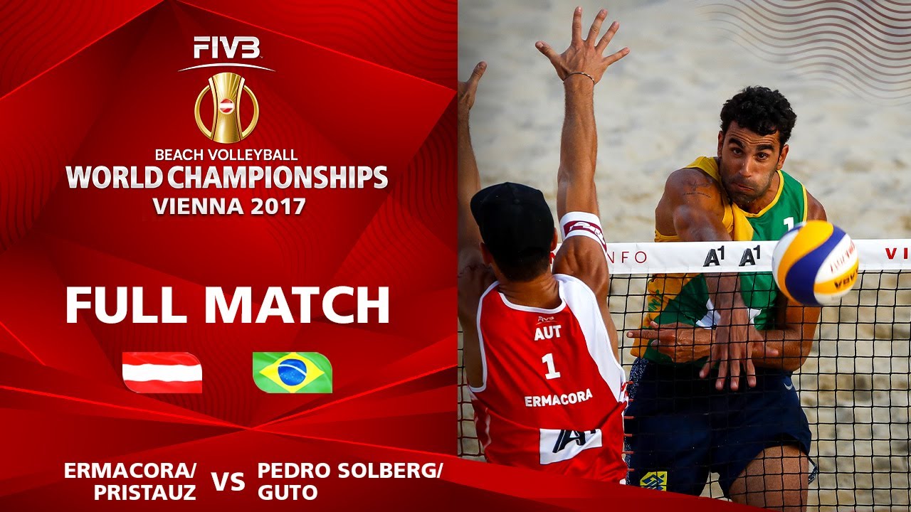 Ermacora/Pristauz vs. Pedro Solberg/Guto - FULL MATCH | Beach Volleyball World Champs Vienna 2017