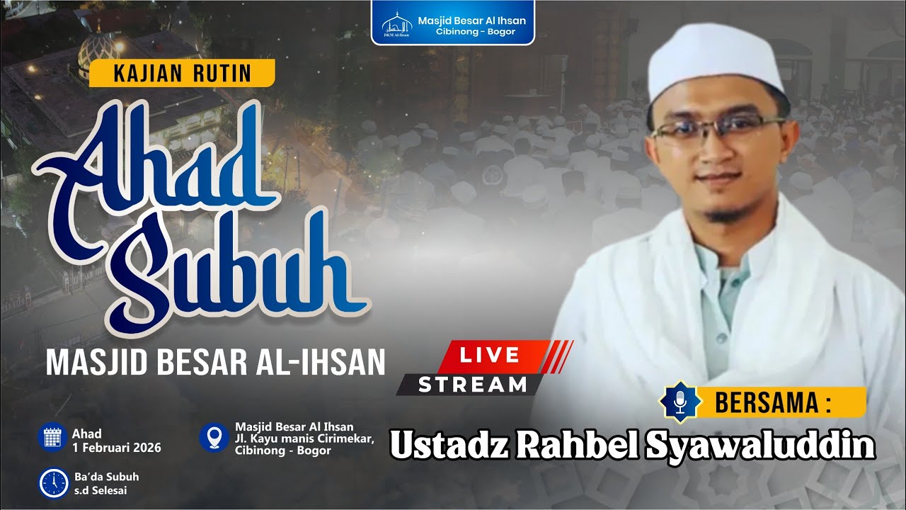 LIVE | KAJIAN AHAD SUBUH - Ustadz Rahbel Syawaluddin