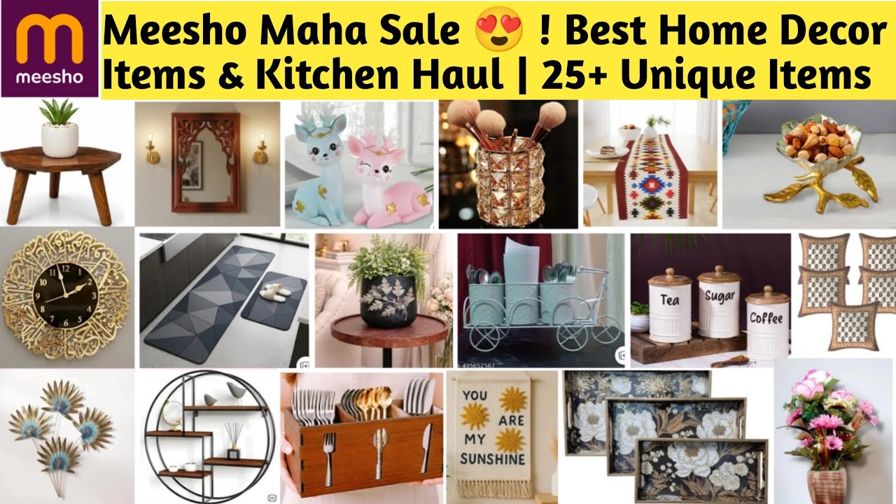 Meesho Maha Sale 😍 ! Best Home Decor Items & Kitchen Haul | 25+ Unique Items |#meesho #sale #kitchen