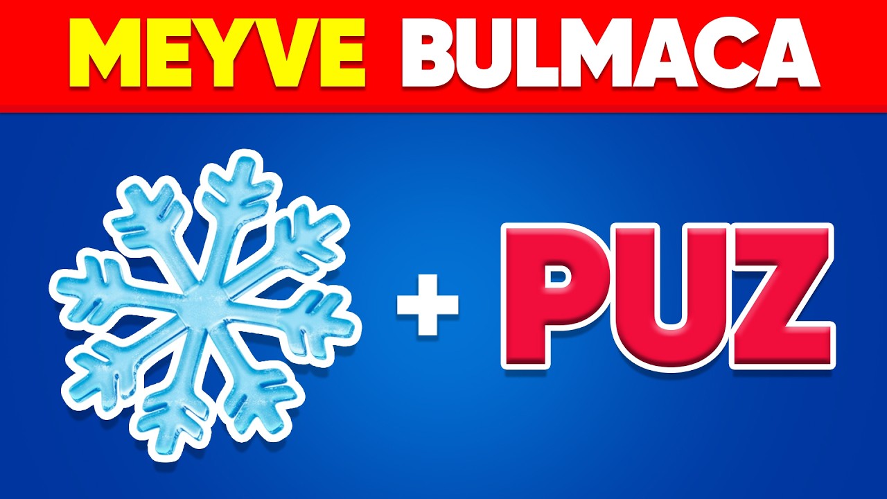 Emojilerle MEYVE Bulmaca 🍎🥑🍍 Emoji İle Meyveyi Tahmin Et | Emoji Meyve Bilmece