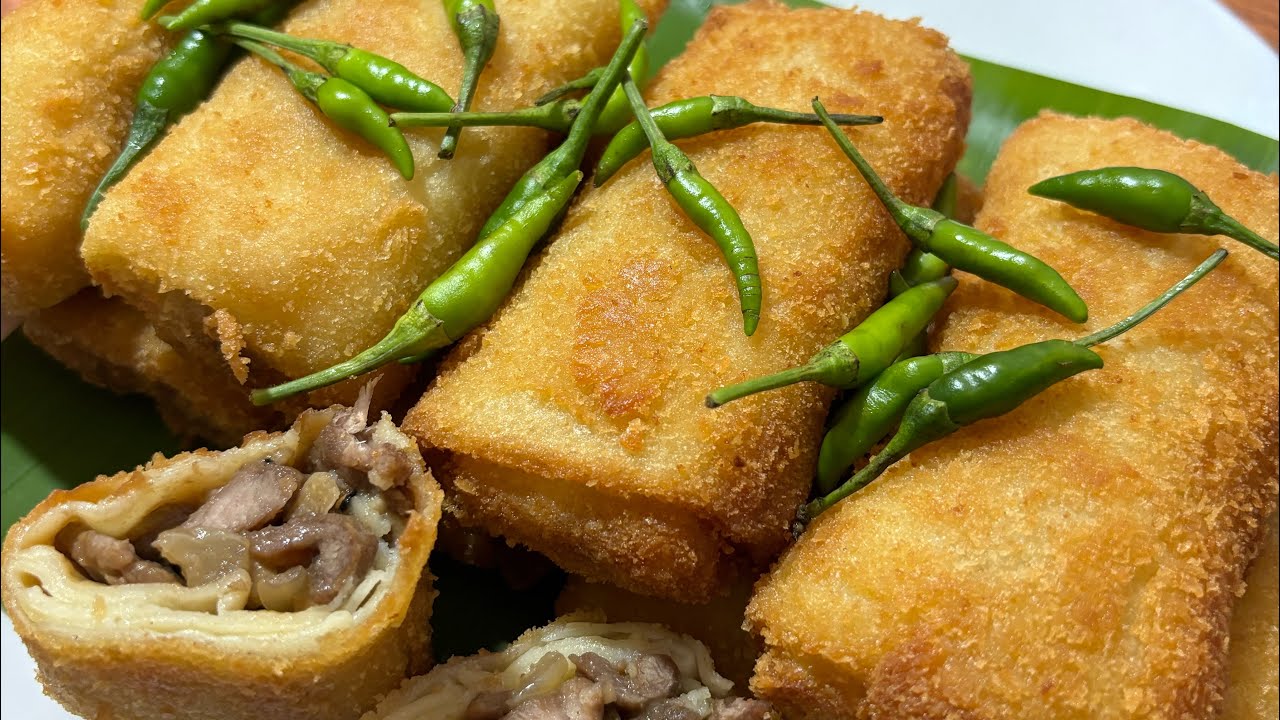 Resep risol isi daging sapi lada hitam, Crispy diluar lembut di dlm, kulit risol tidak mudah robek.