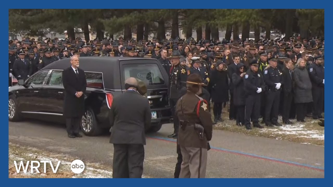 Fallen Beech Grove Officer Brian Elliott laid to rest at Crown Hill Cemetery