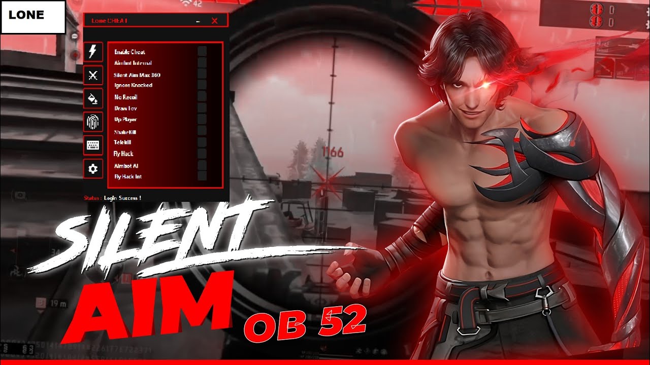 FREE FIRE PC PANEL OB52 🎯 AIMSILENT + ENEMY PULL MAX | AIMBOT RAGE FREE 7 DAYS | MAIN ID SAFE 100 %