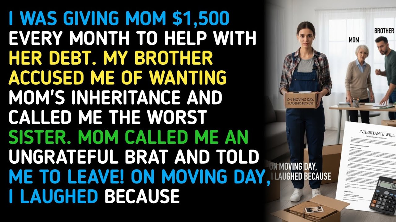 I WAS GIVING MOM $1,500 EVERY MONTH TO HELP WITH HER DEBT. MY BROTHER ACCUSED ME OF WANTING... 