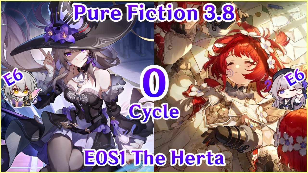 3.8 Pure Fiction 4 - E0S1 The Herta 0 Cycle Clear Showcase | Honkai Star Rail 3.8