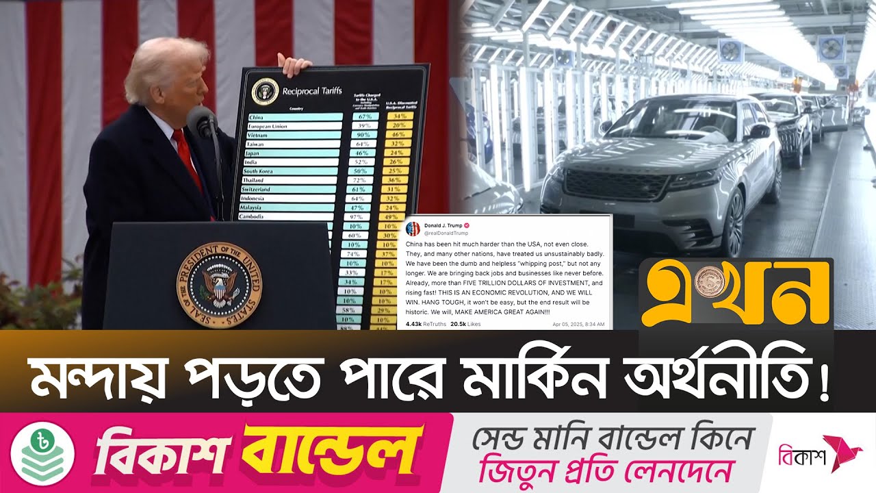 মার্কিন পণ্যে প্রতিশোধমূলক পাল্টা শুল্কারোপের ঘোষণা | Trump Tariff | US Economy | World Economy