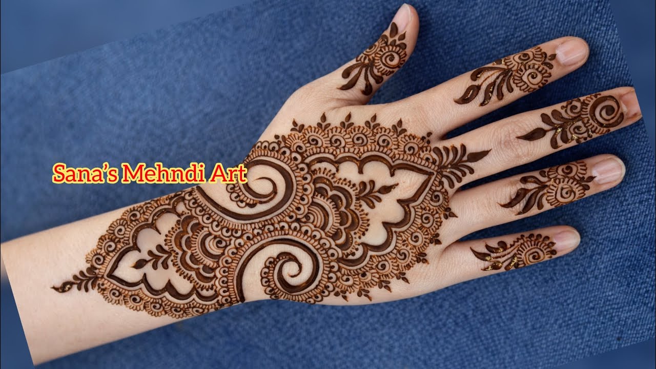 New stylish back hand mehndi design | Latest mehndi design | easy mehndi 😍 mehndi ka design | mehndi