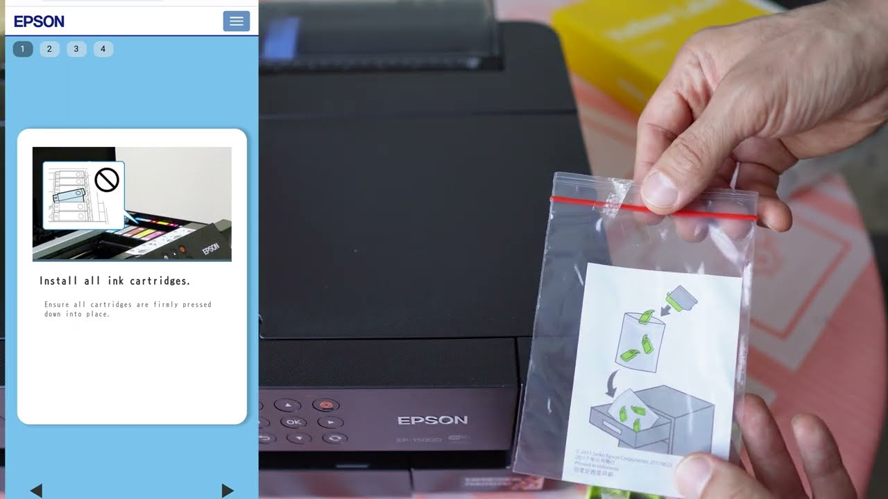 Epson XP 15000 first setup