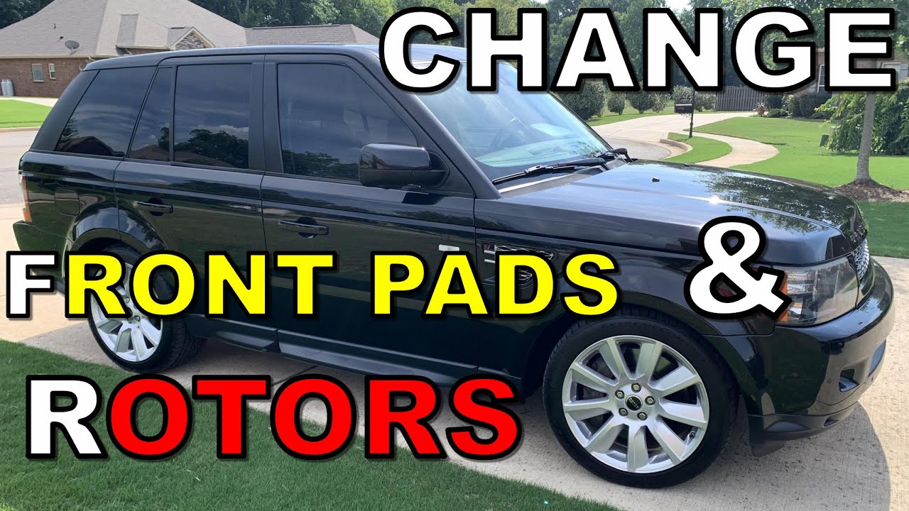 FRONT BRAKE PADS AND ROTORS 2012 RANGE ROVER LAND ROVER V8 SUPERCHARGED #repair
