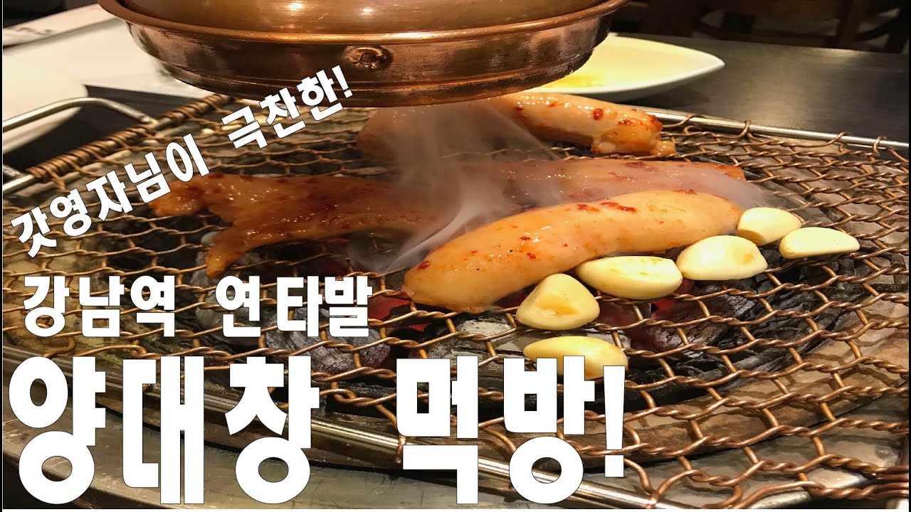 양대창 먹방 리뷰 강남역 연타발 브이로그 Korean bbq Mukbang vlog