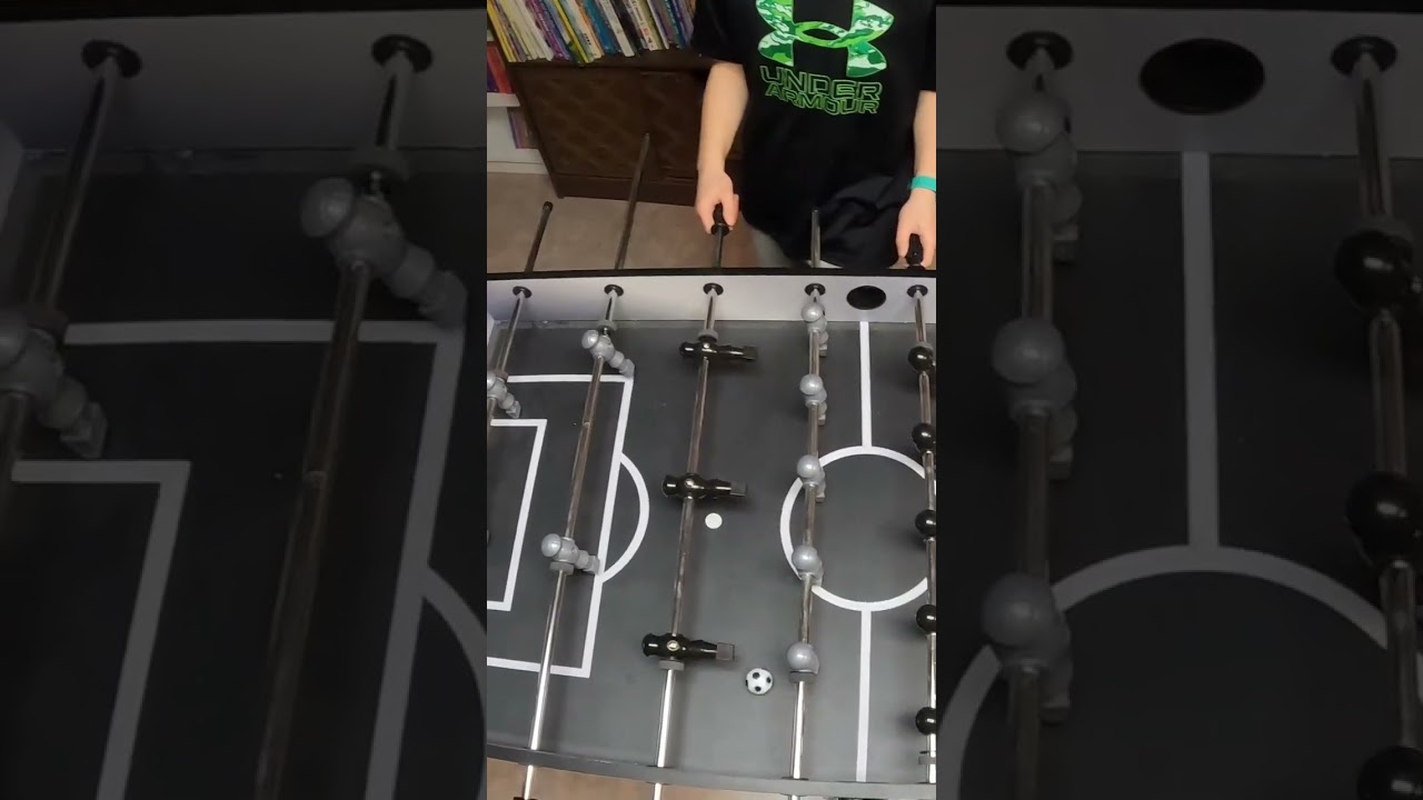 Amazing foosball trick shot gets blocked!! 😳 #shorts #fun #trickshot #foosball