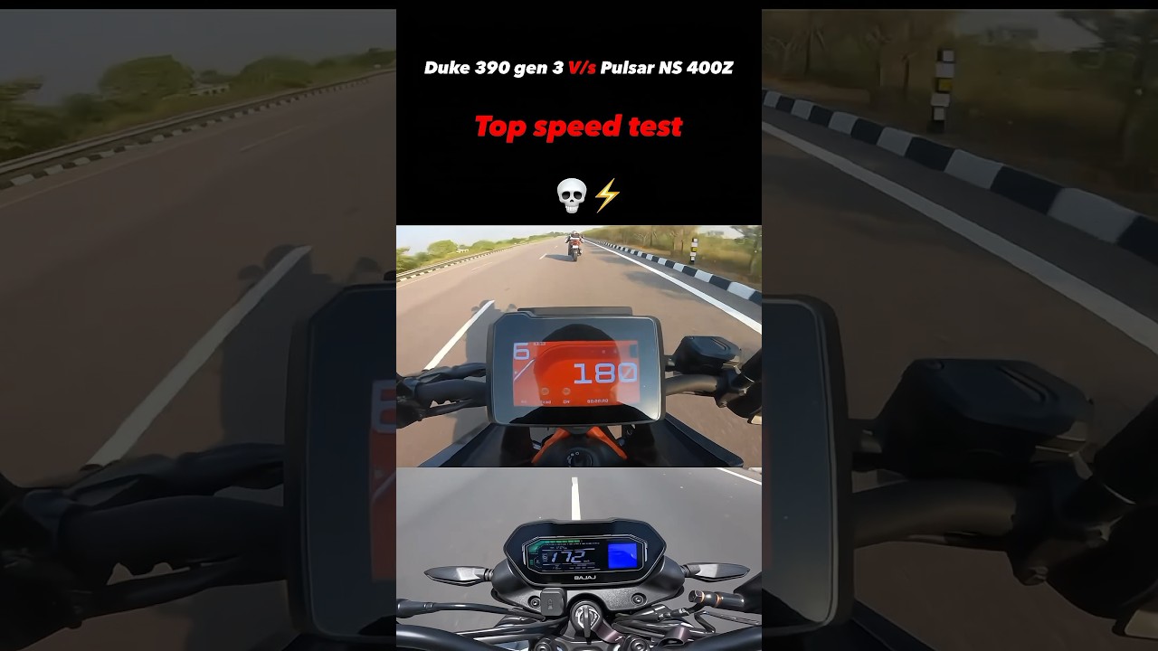 NS 400Z vs Duke 390 drag race🔥🔥