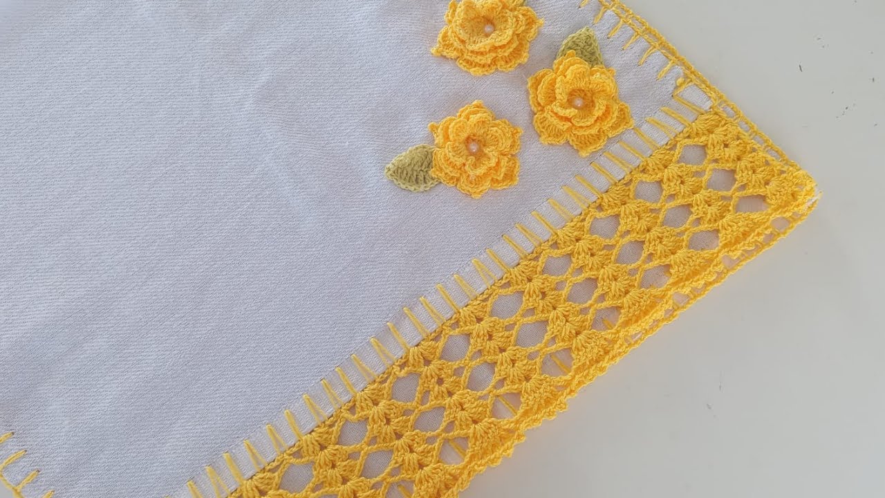 Bico de crochê para pano de prato #817