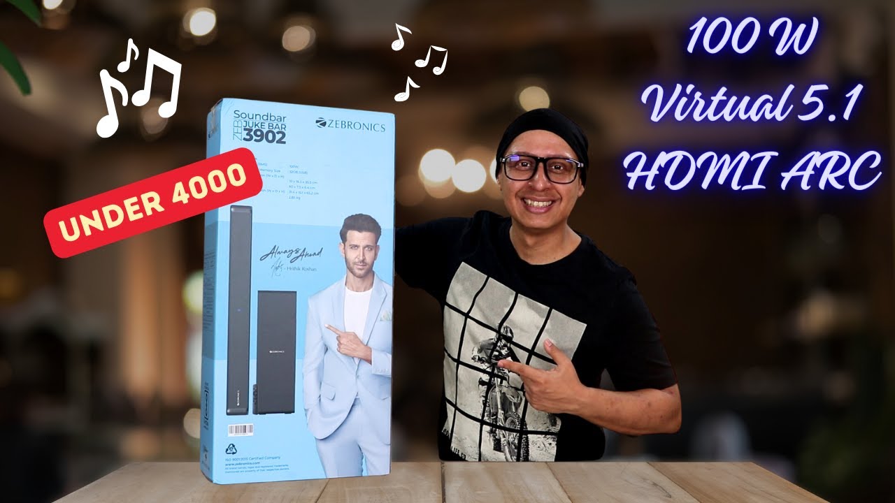 Best Soundbar under 4000 | Zebronics Juke Bar 3902 with 100W and Virtual 5.1