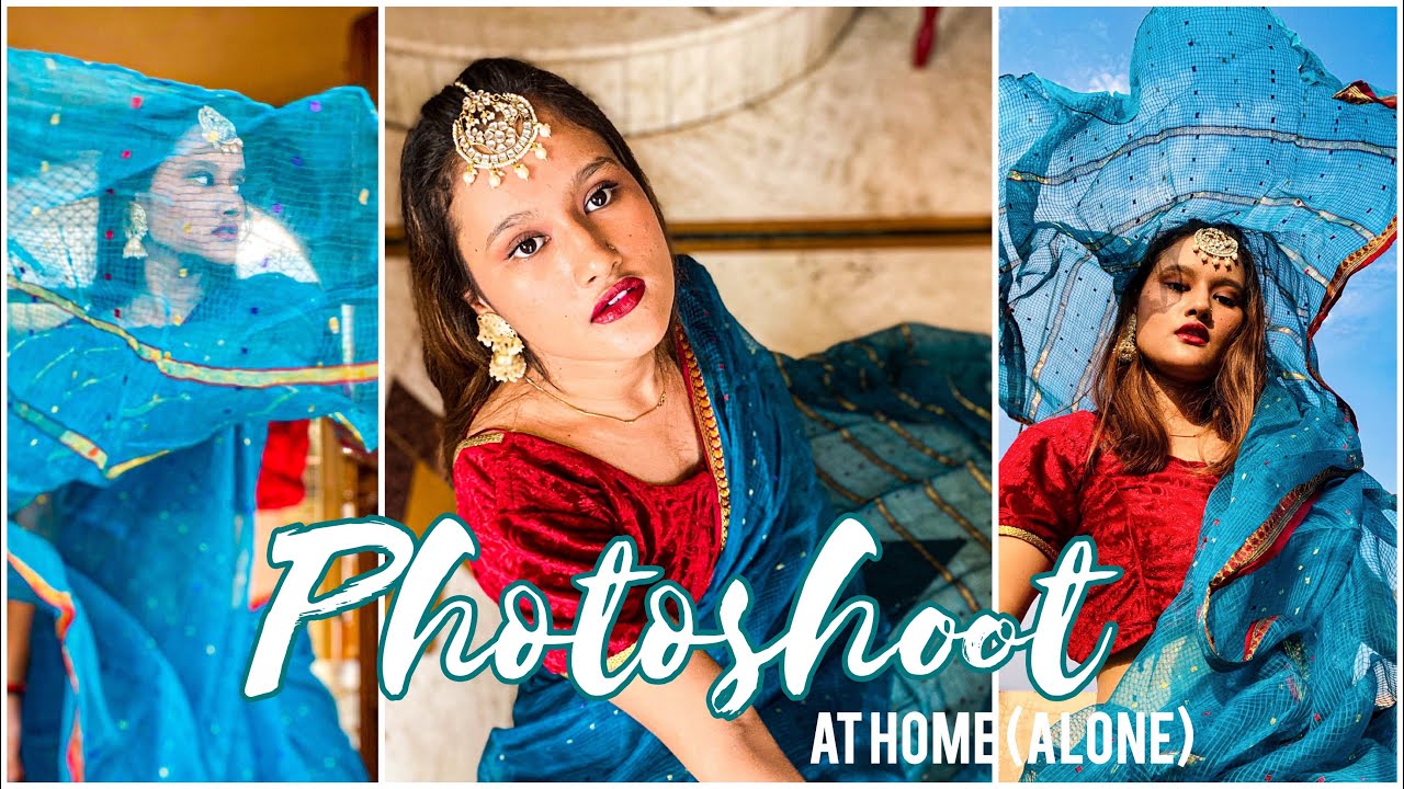 How I take Instagram pictures by myself | Photoshoot in Saree, Picture ideas for Instagram (Pt#6)-PC