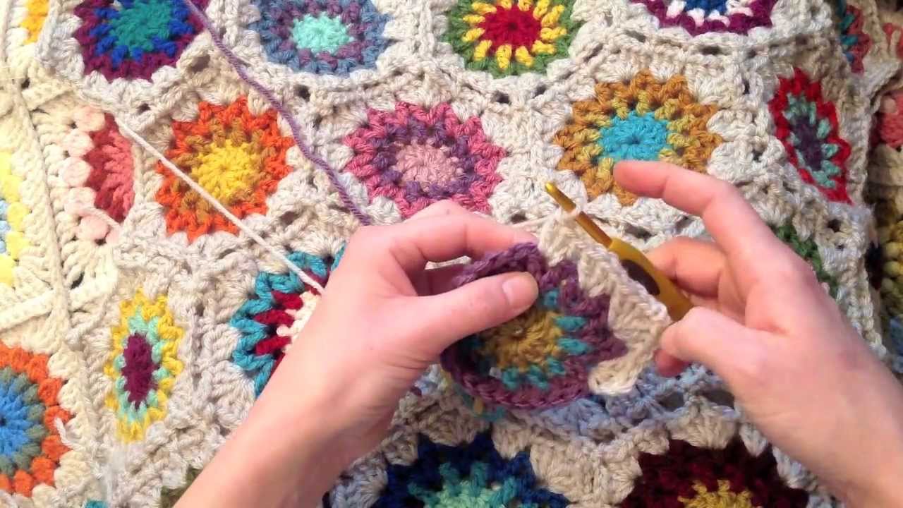 Indie Lovely star flower hexagon crochet pattern