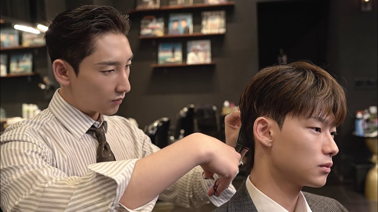 ASMR BARBER💈 -시스루댄디컷 강다니엘 헤어스타일 l K-POP BOY TOP WANNA ONE KANGDANIEL HAIR STYLE & HAIR CUT