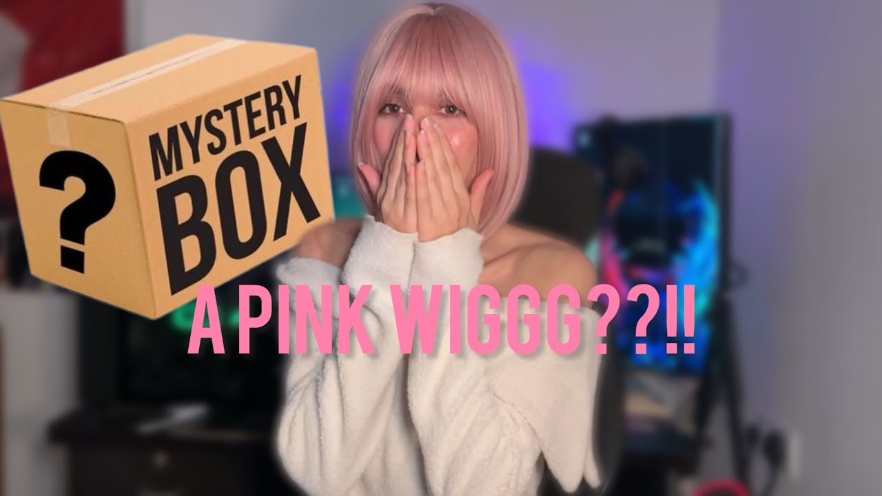 I asked my sister to make me a mystery box😳|pink wig??😱
