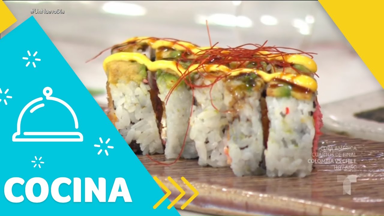 Receta: Cómo hacer un Sushi Roll de Ceviche paso a paso | Un Nuevo Día | Telemundo