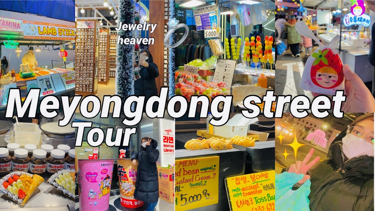 🇧🇩🇰🇷Korean Street food Tour at Meyongdong street✨🍜🍤🍣 #vlog #bangladesh