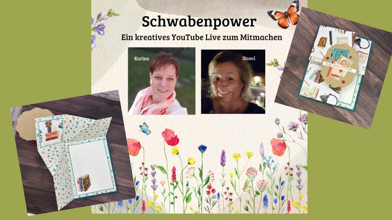 Corner Explosion Fun Fold Card I Schwabenpower YouTube MitmachLive mit Susel @scrappenstempeln