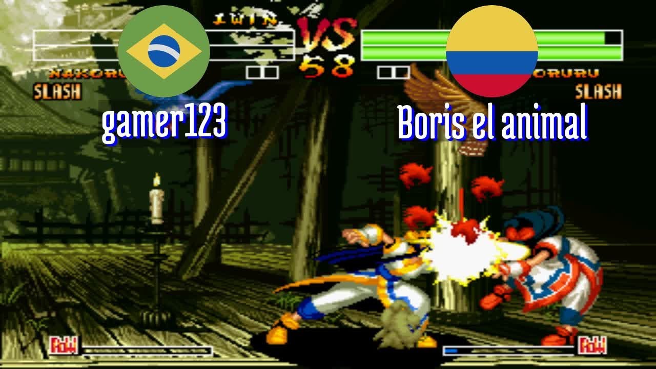 FT5 @samsho4: gamer123 (BR) vs Boris el animal (CO) [Samurai Shodown IV Fightcade] Feb 15