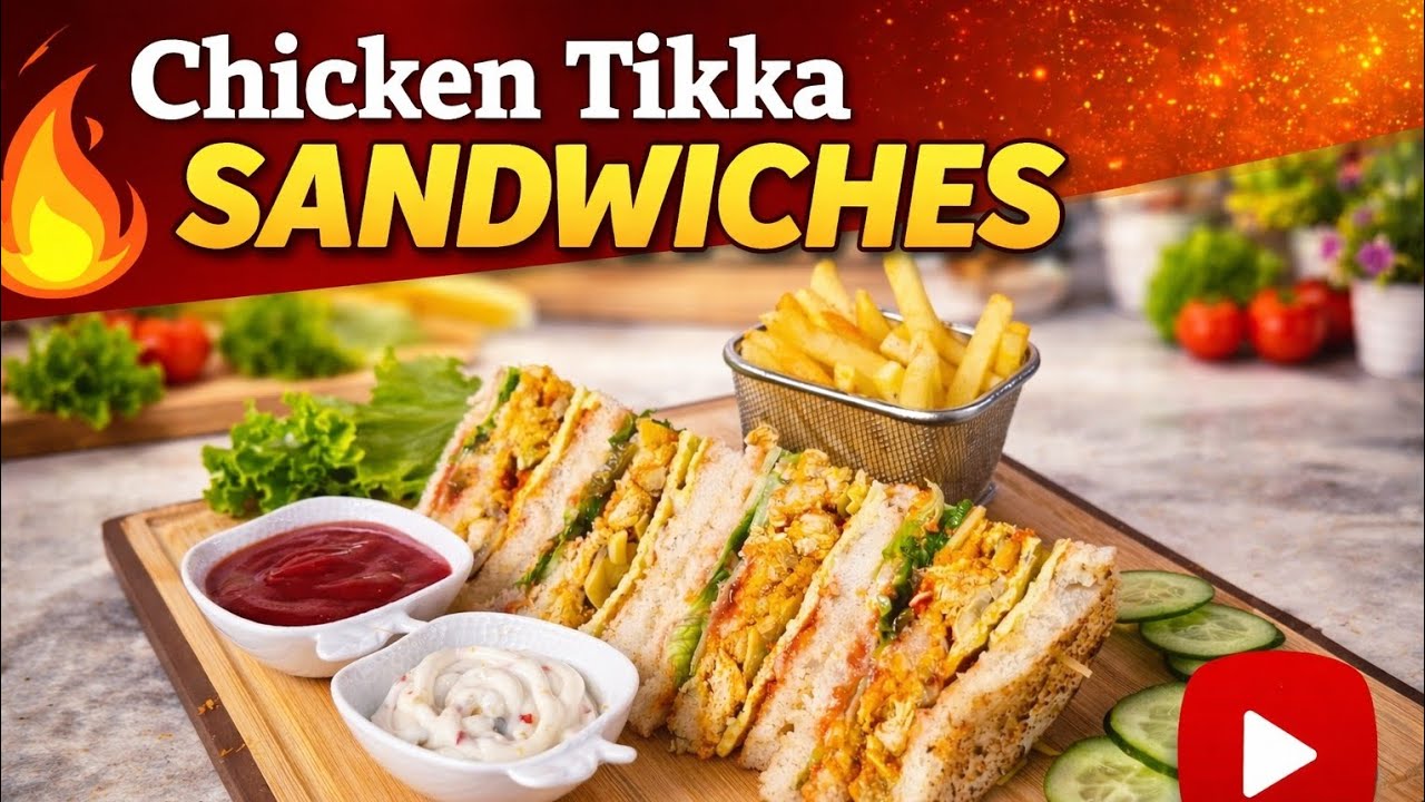 How To Make Chicken Tikka Sandwiches  | Super Delicious. 