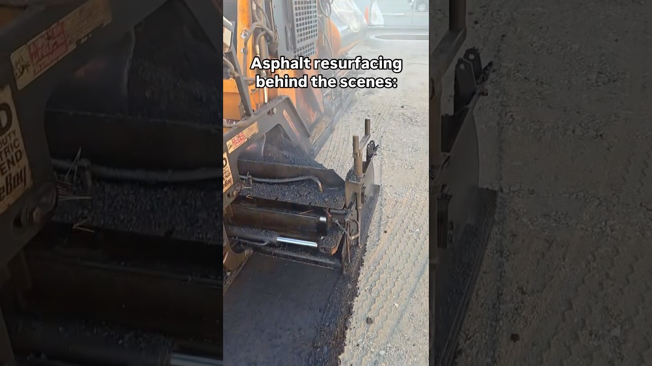 Get a look behind the scenes!⚠️ #asphaltpavement #resurfacing