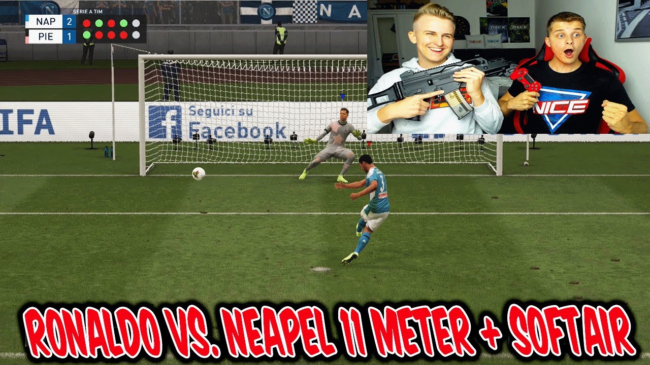 SOFTAIR Strafe in Cristiano RONALDO vs. NEAPEL 11 Meter schie&szlig;en vs. Bruder! - Fifa 20 Ultimate Team