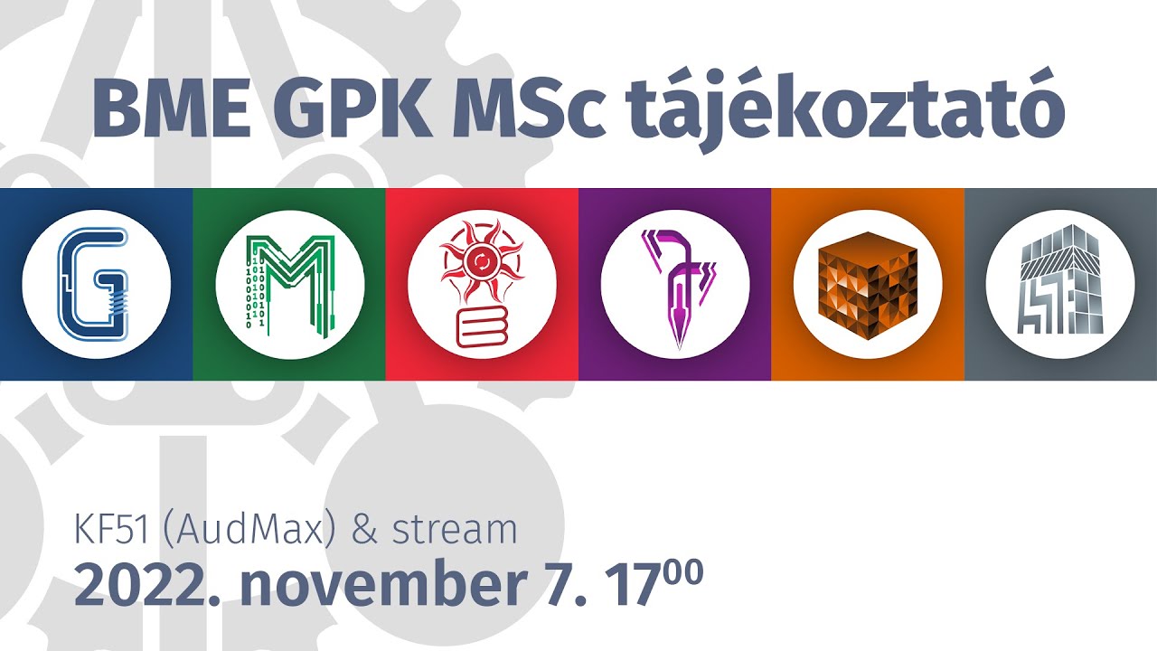 MSc tájékoztató 2022 | BME GPK