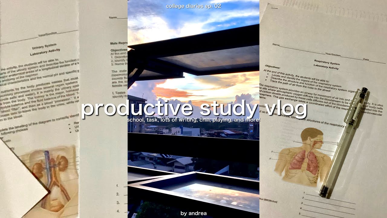 productive study vlog: completing task, playing, chill, lots of writing, and more!