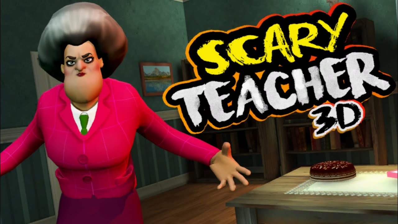 #scary #teacher #trending #game  sets up the firecrackers for new year's eve, 