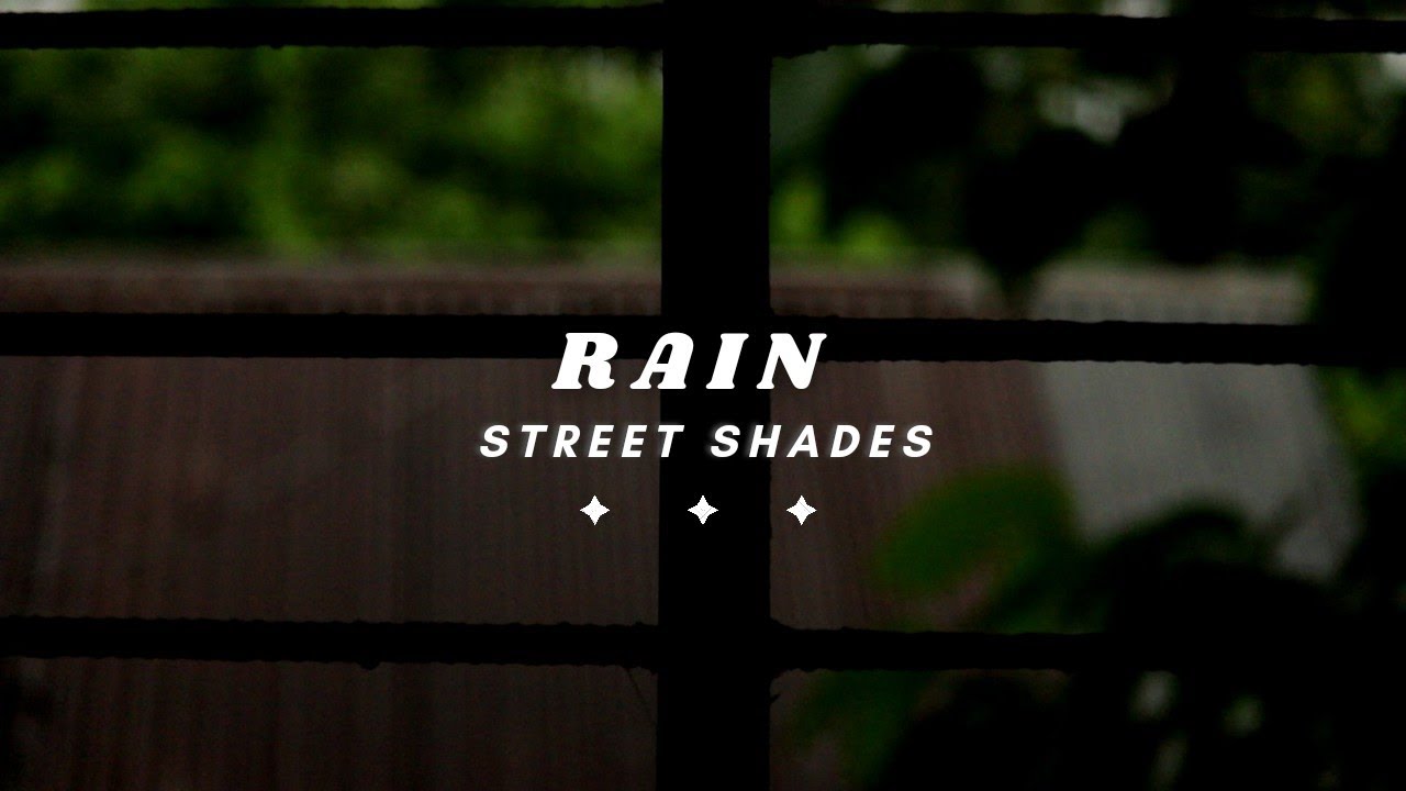 Rain Sounds for Sleeping | Raw Nature Video| Free Stock Footage| No Copyright| Street Shades