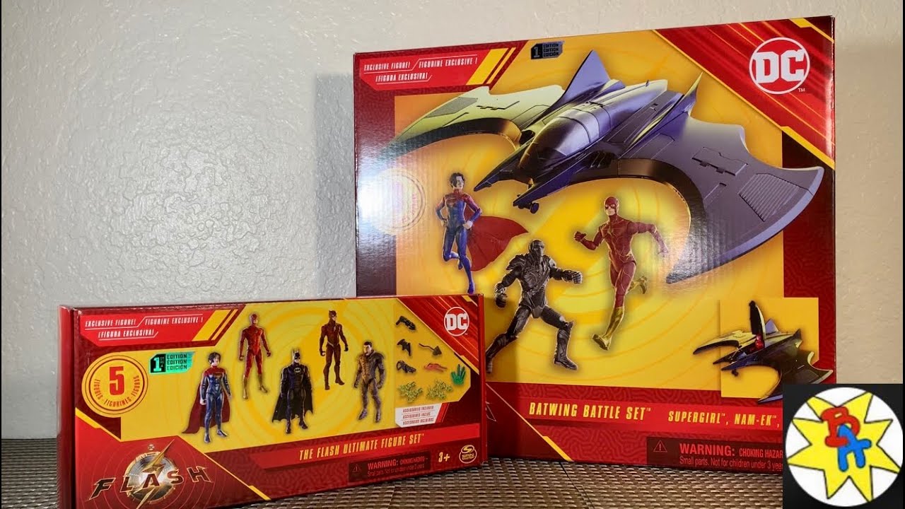 The Flash 2023 Spin Master Ultimate Figure Set & Batwing Battle Set Amazon Exclusives Keaton Batman