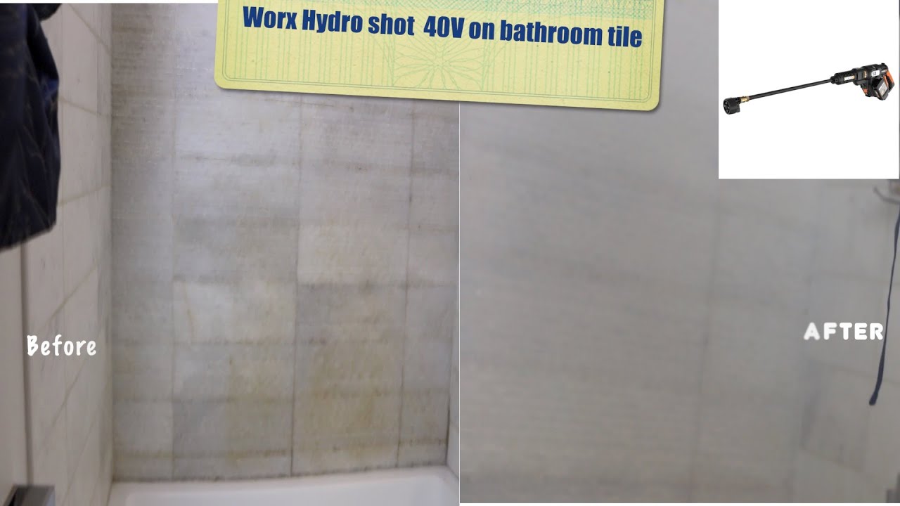 Can the WORX Hydro shot 40V clean  Bathroom Tile!? - HERVEs WORLD- Episode 389