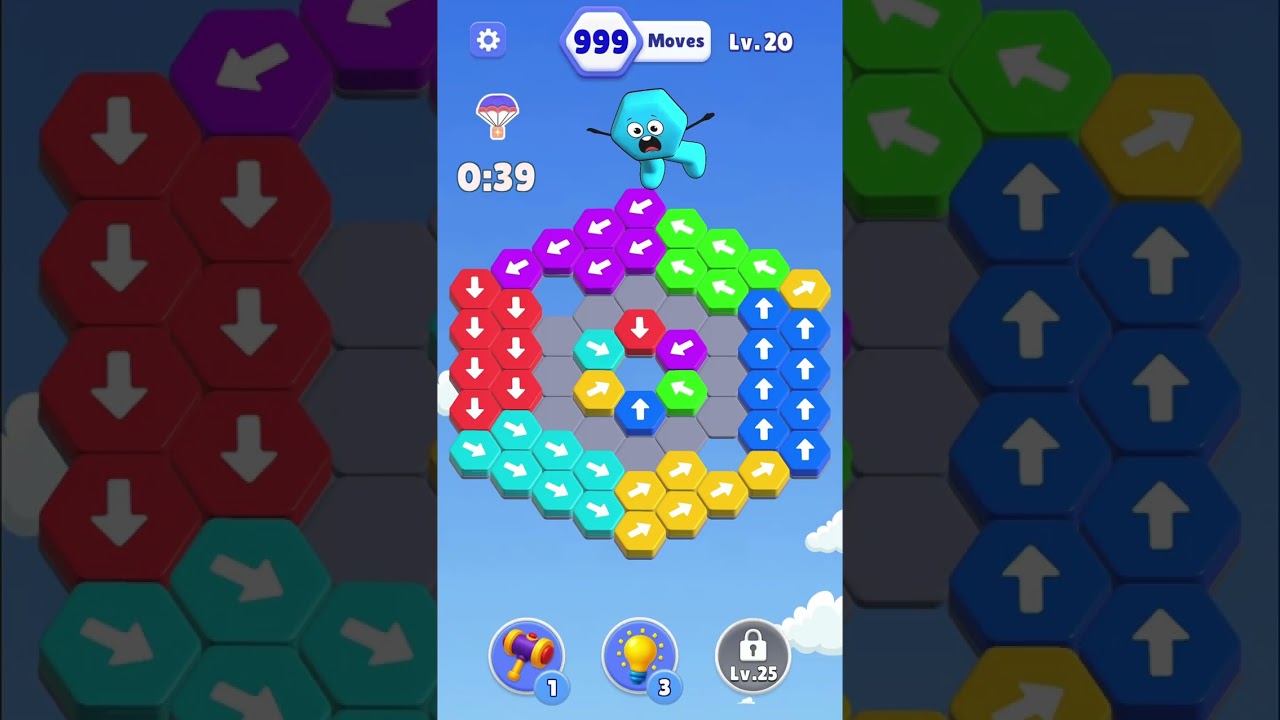 Hexa Run: Hexa Puzzle Game - iOS iPhone Gameplay 