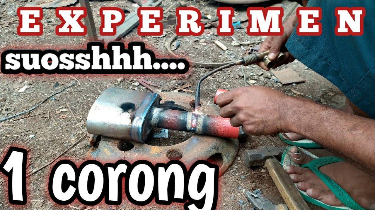 2x experimen membuat knalpot suos corong 1