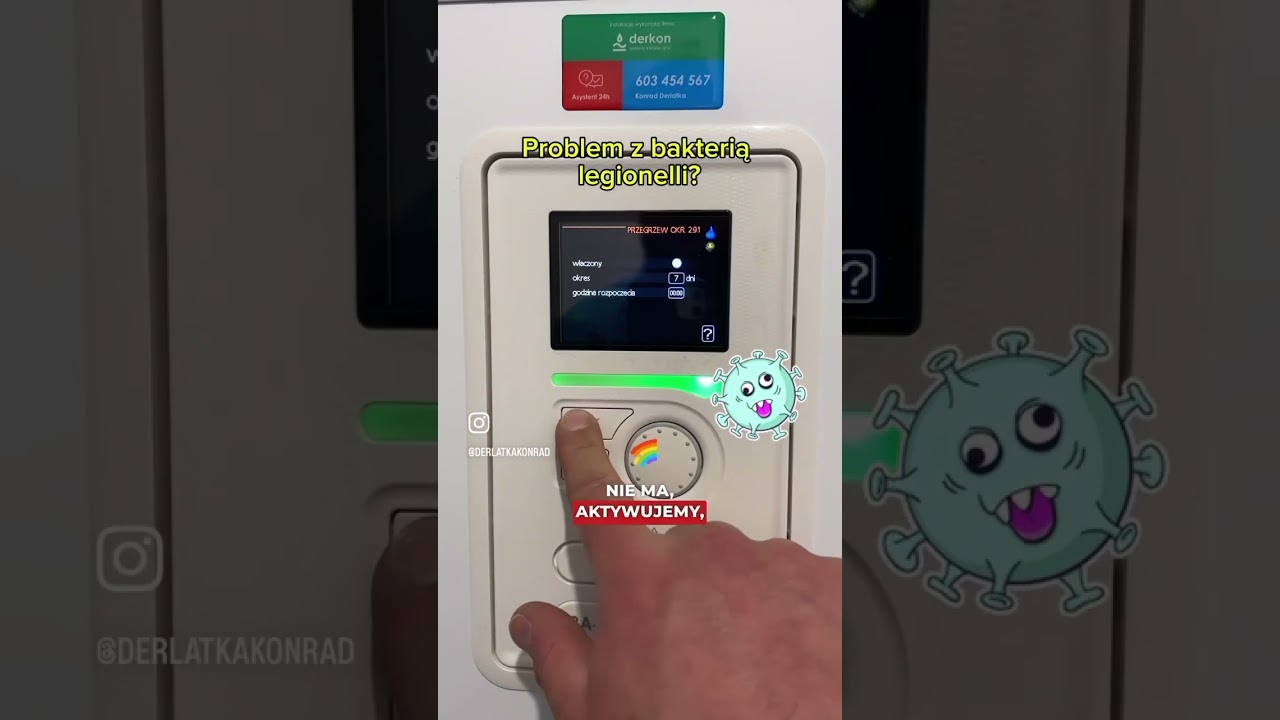 Bakteria 🦠 legionelli. #derkon #nibe #pompaciepła #shorts