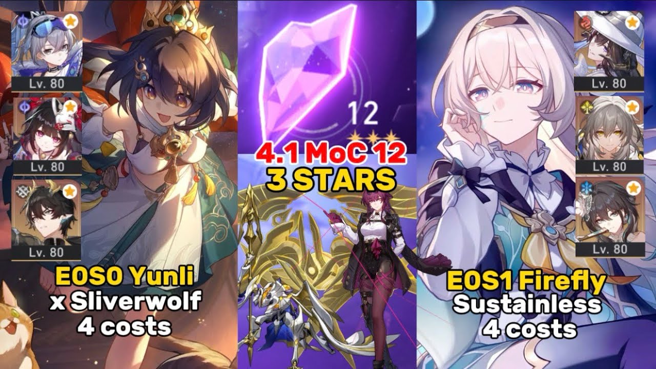 E0S0 Yunli x Silverwolf & E0S1 Firefly Sustainless | 4.1 Memory of Chaos | 3 STARS | Hsr