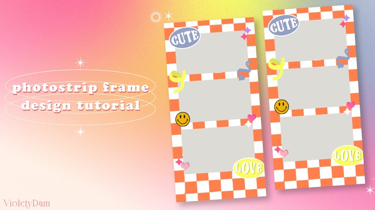 Photostrip frame design | #photoshop #photoshoptutorial