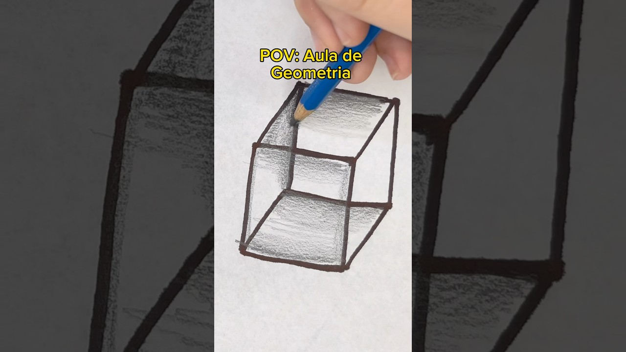 Eu desenhando na aula de geometria Vs na aula de matem&aacute;tica #desenho #arte