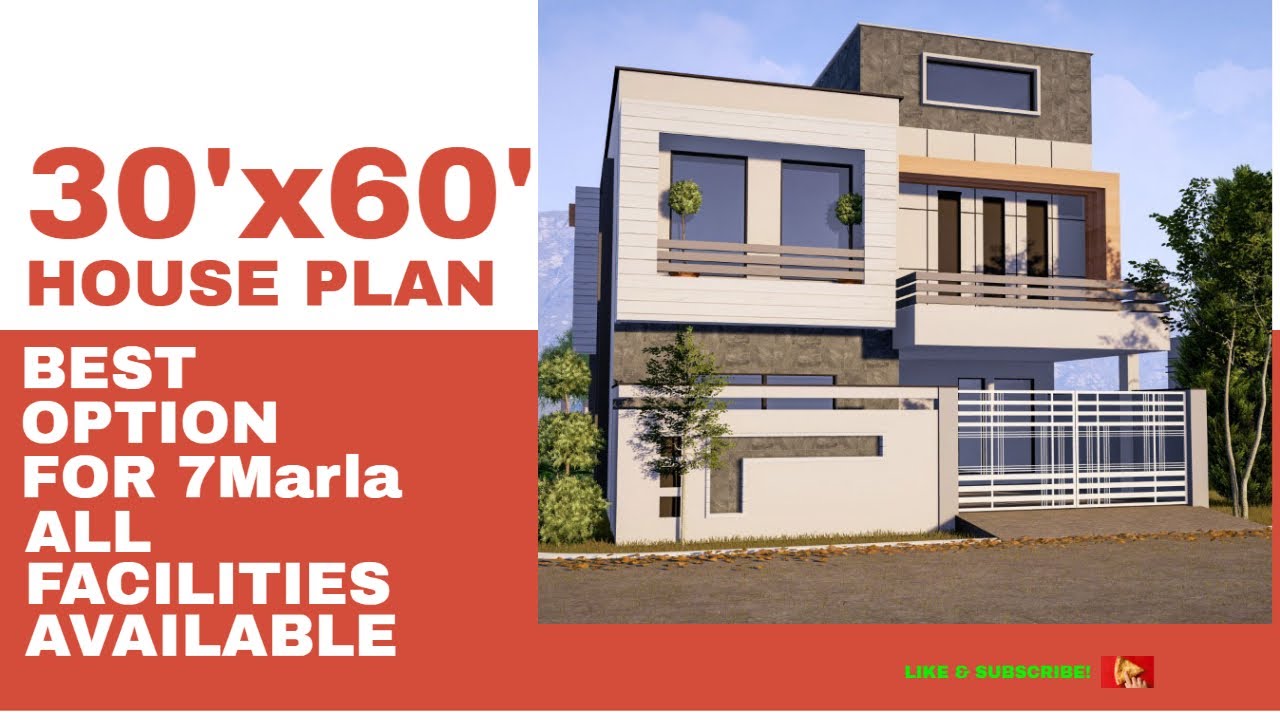30X60 HOUSE DESIGN BEST OPTION IN ISLAMABAD || 7MARLA || 1800sft || MAPS DESIGN