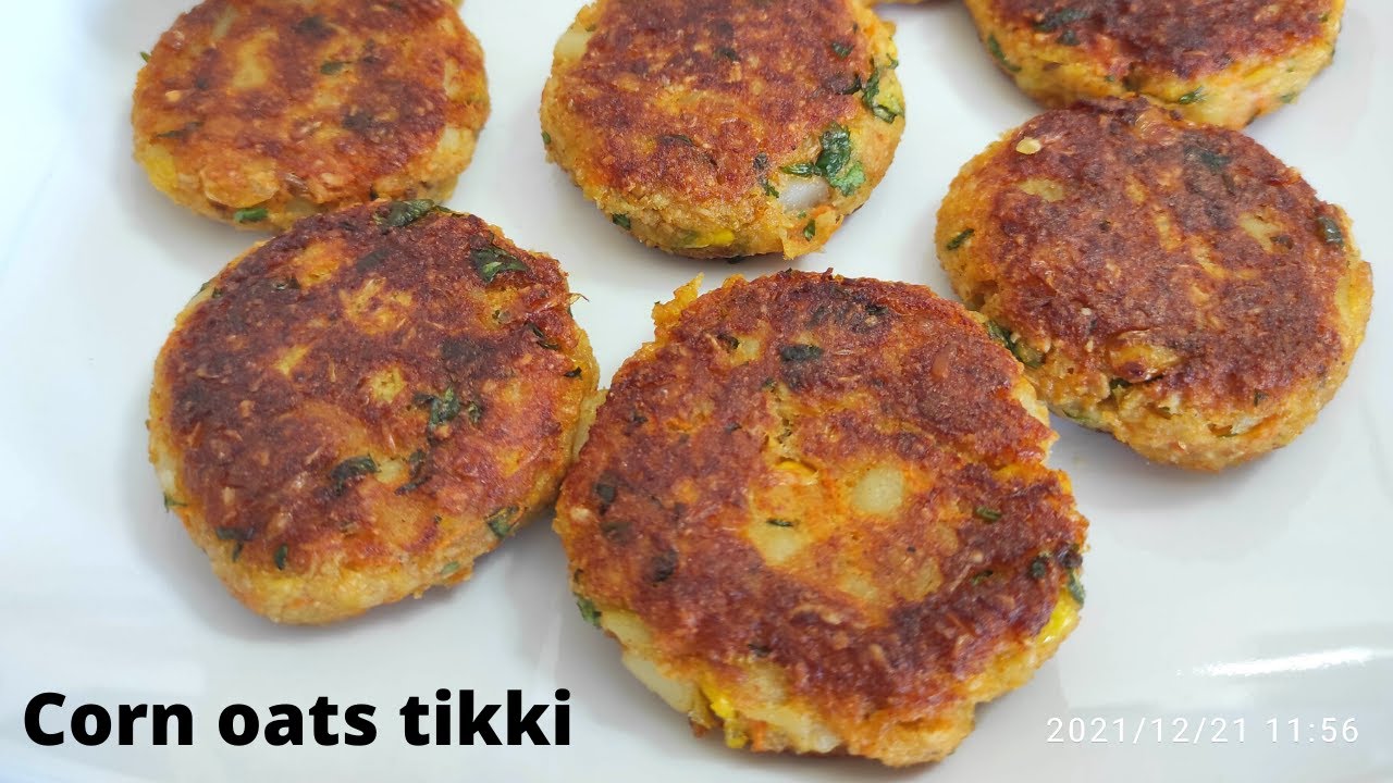 Corn Oats tikki recipe / Healthy  vegetable Oats cutlet recipe / Aloo tikki   #fritters #patties